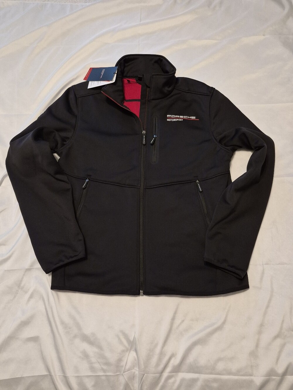 Porsche Motorsports Black Full Zip Softshell Jacket Med NWT